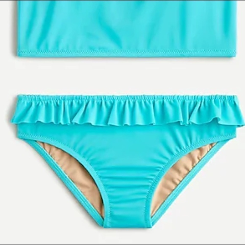 JCrew Purple Girls' rainbow strap swimsuit bottoms AU777